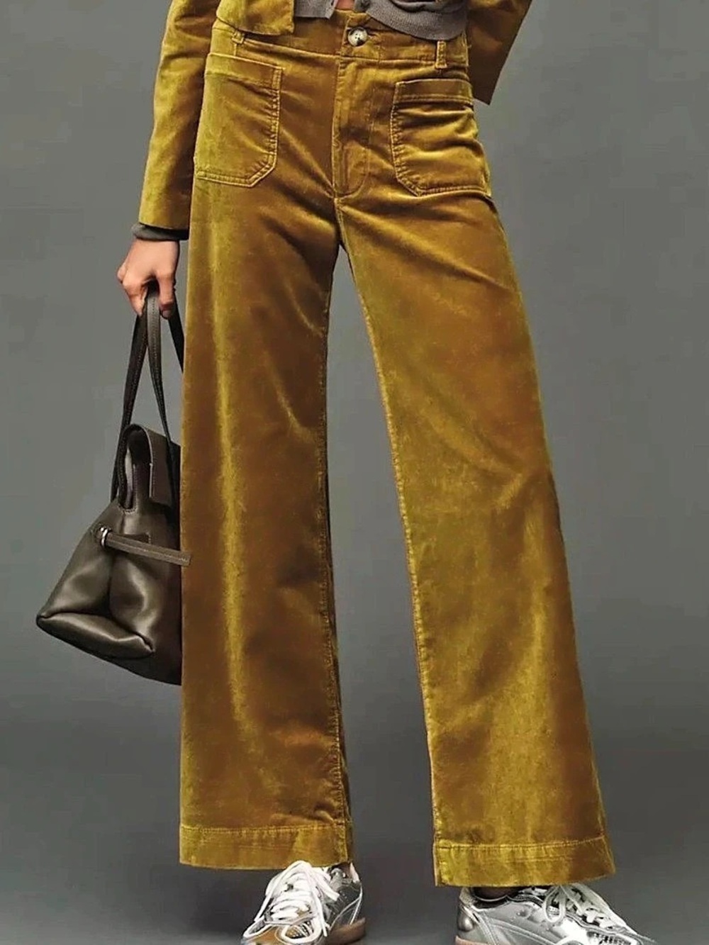 Maeve The Colette Full Length Wide Leg Mossy Gold Size 27